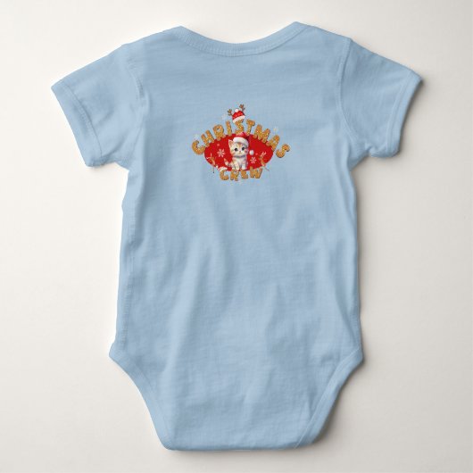 Feestelijke Kerstkitten Gingerbread Letter C Meisj Romper (Achterkant)