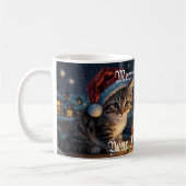 Feestelijke Kerstkitten met Santa Hat Koffiemok (Links)
