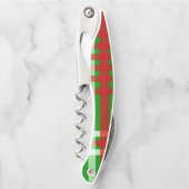 feestelijke kerstkleuren kurkentrekker (Voorkant)