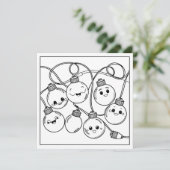 Feestelijke Kerstkleuren Lichten Feestdagenkaart (Staand voorkant)