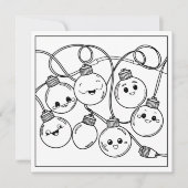 Feestelijke Kerstkleuren Lichten Feestdagenkaart (Voorkant)