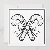 Feestelijke Kerstkleurende snoepstok Feestdagenkaart (Voorkant)