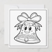 Feestelijke kerstkleurklok feestdagenkaart (Voorkant)