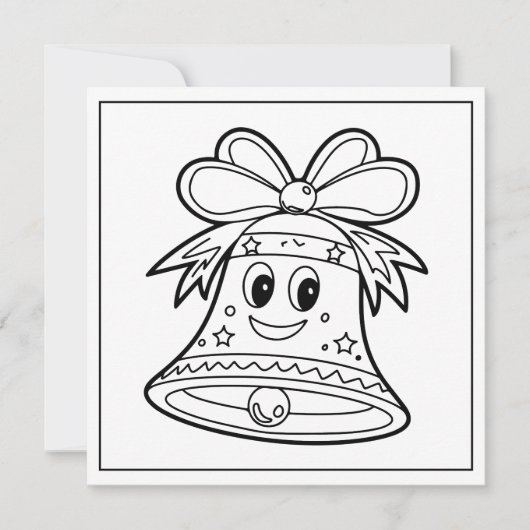 Feestelijke kerstkleurklok feestdagenkaart (Voorkant)