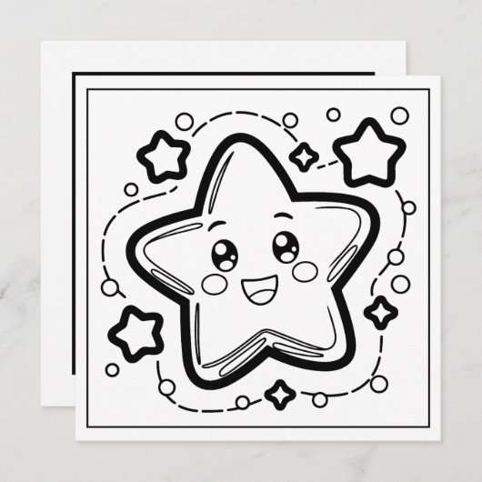 Feestelijke kerstkleurster feestdagenkaart (Voorkant / Achterkant)