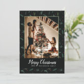 feestelijke kerstkleven met Berries - foto vertica Feestdagenkaart (Staand voorkant)