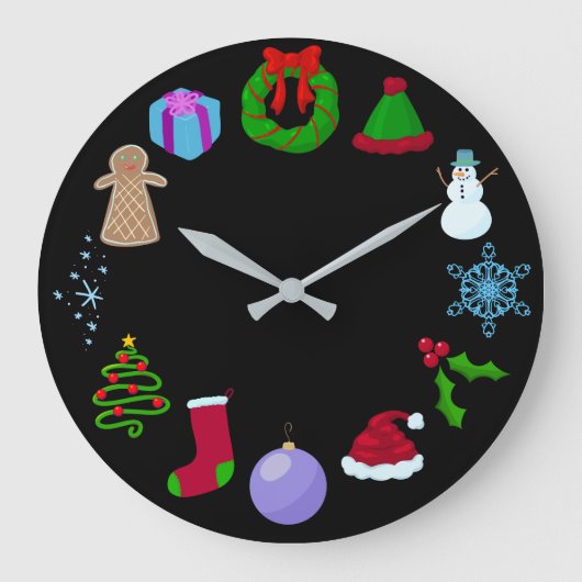 feestelijke kerstklok grote klok (Voorkant)