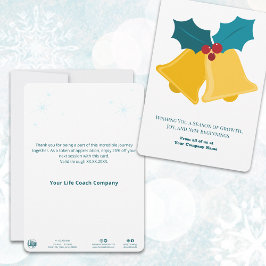 Feestelijke kerstklokken & Bay Leaves Holiday Kaar