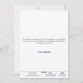 Feestelijke kerstklokken en Bay Leaves Business Feestdagenkaart (Achterkant)