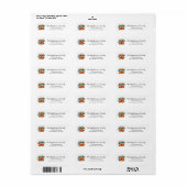 Feestelijke Kerstklokken Schets Retouradres Etiket (Full Sheet)