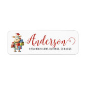 Feestelijke Kerstkoe Etiket (Voorkant)