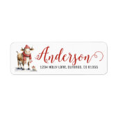 Feestelijke Kerstkoe Etiket (Voorkant)