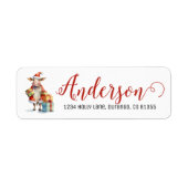 Feestelijke Kerstkoe Etiket (Voorkant)