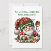 Feestelijke Kerstkoek bakfeest kabouter Kaart (Voorkant)