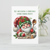 Feestelijke Kerstkoek bakfeest kabouter Kaart (Staand voorkant)
