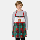 Feestelijke kerstkoekje kinder schort (Gedragen)
