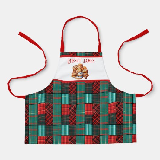 Feestelijke kerstkoekje kinder schort (Voorkant)