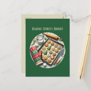 Feestelijke kerstkoekjes bakken liefhebbers feestdagenkaart