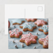 Feestelijke kerstkoekjes briefkaart (Voorkant / Achterkant)