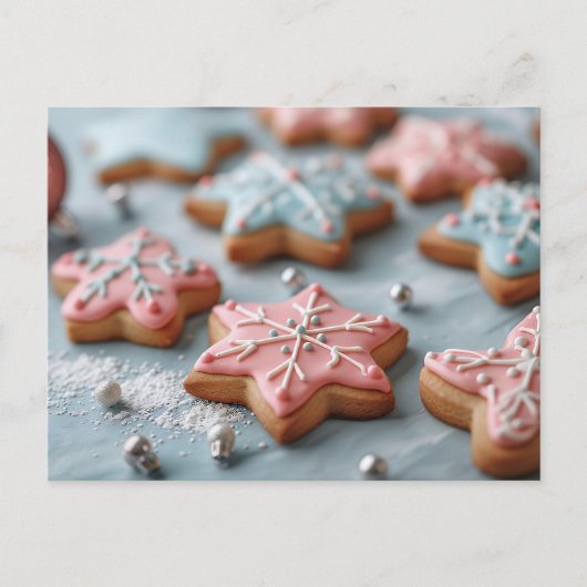 Feestelijke kerstkoekjes briefkaart (Voorkant)