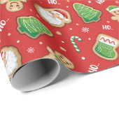 Feestelijke kerstkoekjes cadeaupapier (Rol Hoek)