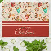 feestelijke kerstkoekjes en koekjes theedoek (Gevouwen)