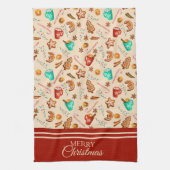 feestelijke kerstkoekjes en koekjes theedoek (Verticaal)