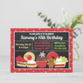 feestelijke kerstkoekjes en koekjes van zondag kaart (Staand voorkant)