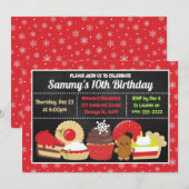 feestelijke kerstkoekjes en koekjes van zondag kaart (Voorkant / Achterkant)