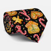 feestelijke kerstkoekjes en koekjesriet stropdas (Opgerold)