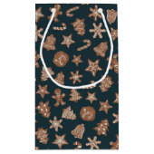 Feestelijke Kerstkoekjes Groen Klein Cadeauzakje (Achterkant)