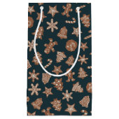 Feestelijke Kerstkoekjes Groen Klein Cadeauzakje (Voorkant)