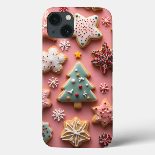 Feestelijke Kerstkoekjes iPhone Case (Achterkant)