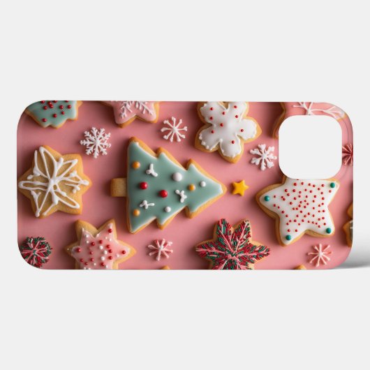 Feestelijke Kerstkoekjes iPhone Case (Achterkant (horizontaal))