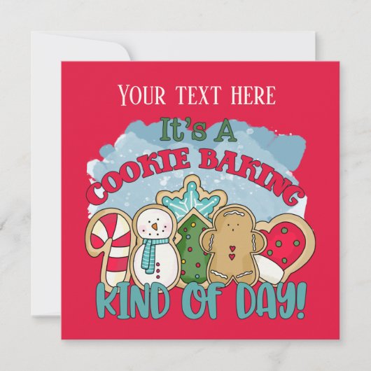 feestelijke kerstkoekjes kaart (Voorkant)