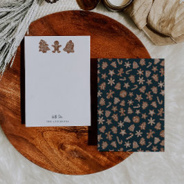 Feestelijke kerstkoekjes notitiekaartje