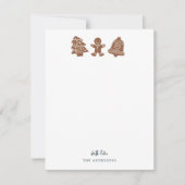 Feestelijke kerstkoekjes notitiekaartje (Voorkant)