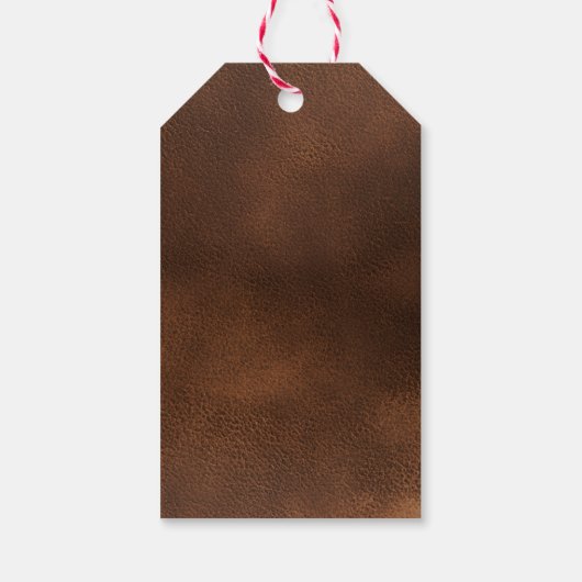 Feestelijke kerstkoekjesmix gepersonaliseerd bruin cadeaulabel (Achterkant)