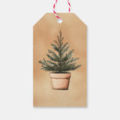 Feestelijke kerstkoekjesmix persoonlijk beige cadeaulabel (Achterkant)