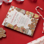 Feestelijke kerstkoekjesuitwisseling kaart