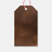 Feestelijke kerstkoekmix gepersonaliseerd bruin cadeaulabel (Achterkant)