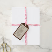 Feestelijke kerstkoekmix gepersonaliseerd bruin cadeaulabel (Met Touw)