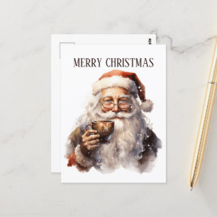 feestelijke kerstkoffie santa tekst toevoegen briefkaart