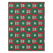 Feestelijke Kerstkoffie Sneeuwvlokken Tafelkleed (Voorkant)