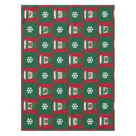 Feestelijke Kerstkoffie Sneeuwvlokken Tafelkleed