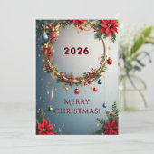 Feestelijke Kerstkrans (Staand voorkant)