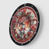 Feestelijke Kerstkrans en Vakantie Decoraties Grote Klok (Hoek)