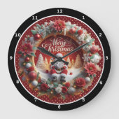 Feestelijke Kerstkrans en Vakantie Decoraties Grote Klok (Voorkant)