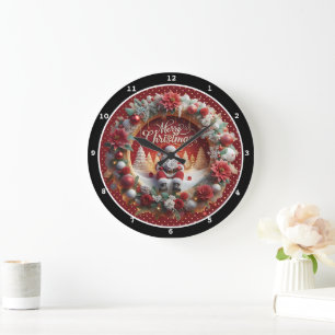 Feestelijke Kerstkrans en Vakantie Decoraties Grote Klok