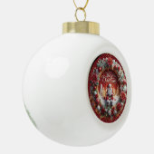 Feestelijke Kerstkrans en Vakantie Decoraties Keramische Bal Ornament (Links)
